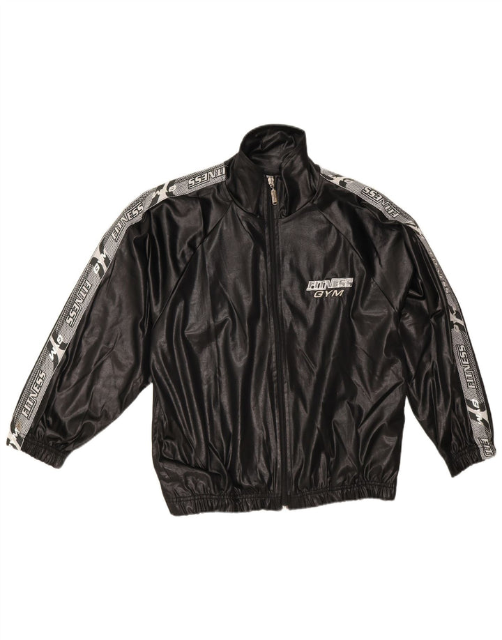 Campagnolo Chaqueta de chándal extragrande con estampado gráfico para mujer UK 10 Small Black