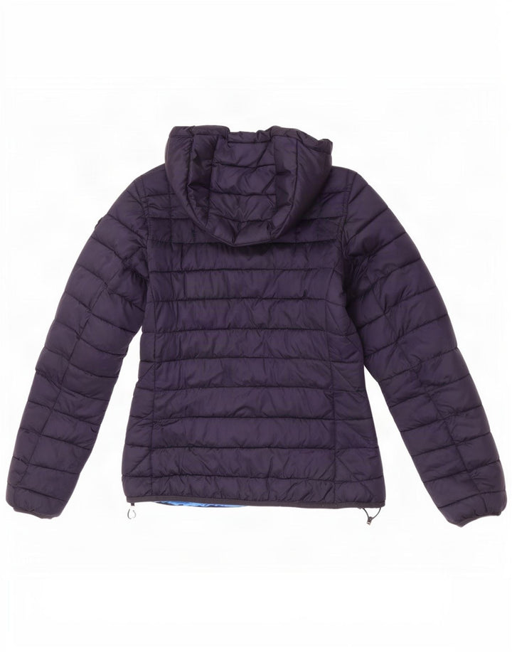 Napapijri Chaqueta acolchada con capucha para mujer UK 40 Mediana Azul marino Poliamida