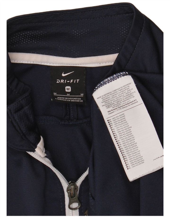 Nike Hombre Dri Fit Chándal Top Chaqueta Mediana Azul Marino Poliéster