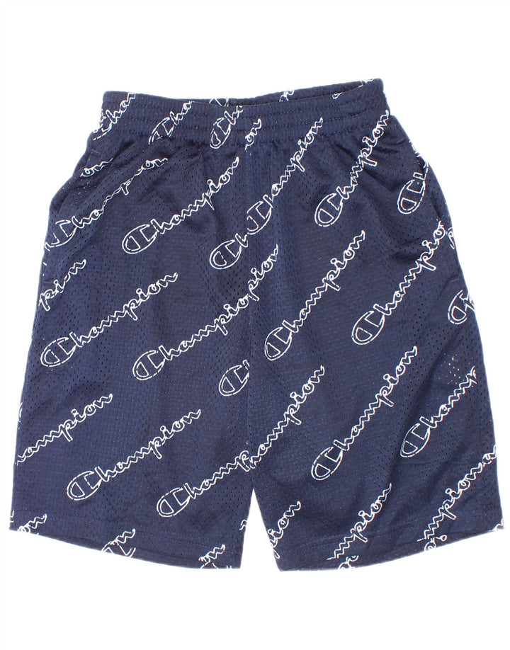 Champion Shorts deportivos gráficos para niños 9-10 años Poliéster azul marino mediano