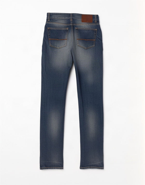Tommy Hilfiger Vaqueros rectos desgastados Mercer para hombre W30 L34 Algodón azul
