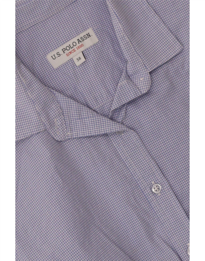 Asociación de Polo de EE. UU. Camisa para mujer EU 38 Cuadros azules medianos