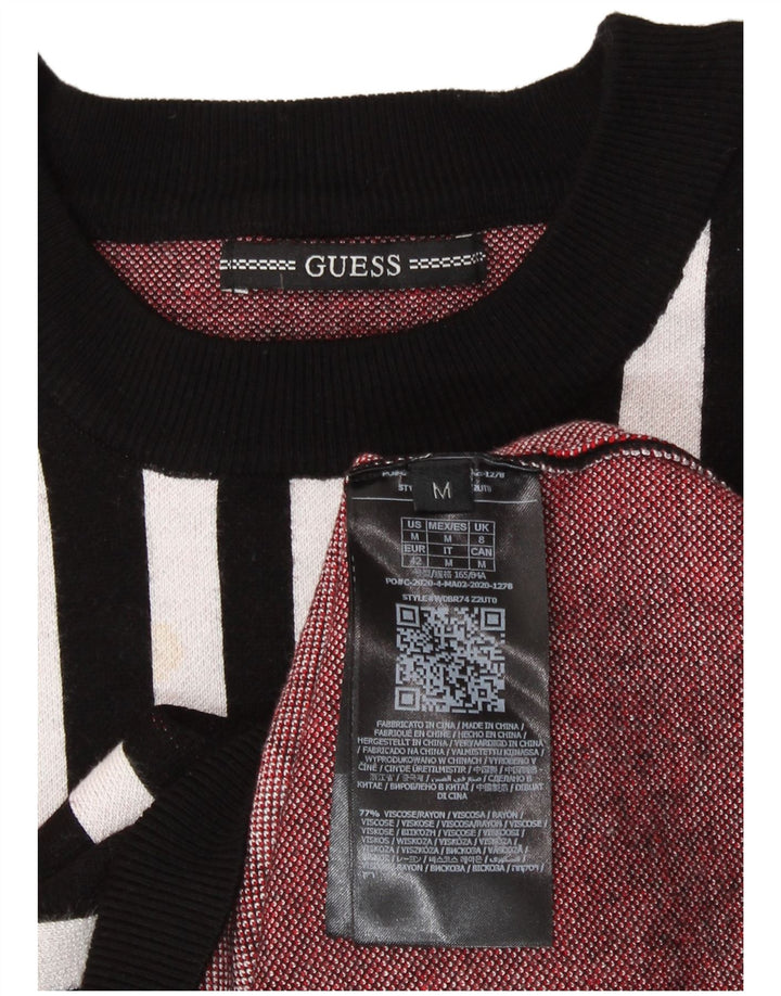 Guess Jersey extragrande con cuello redondo para mujer UK 8 Small Negro