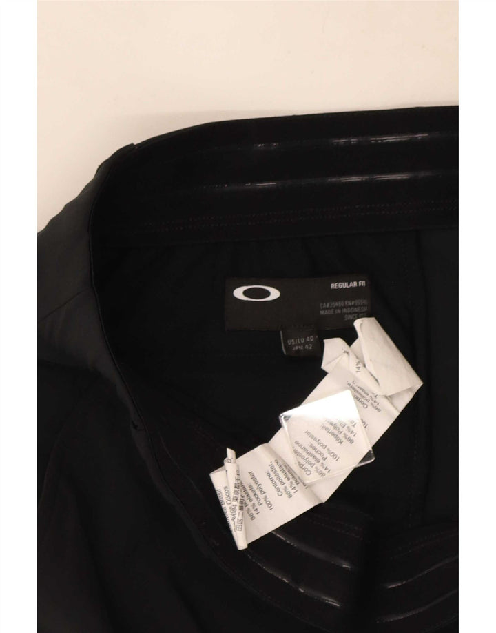 Oakley Pantalones cortos chinos de corte regular para hombre W40 XL Poliéster negro