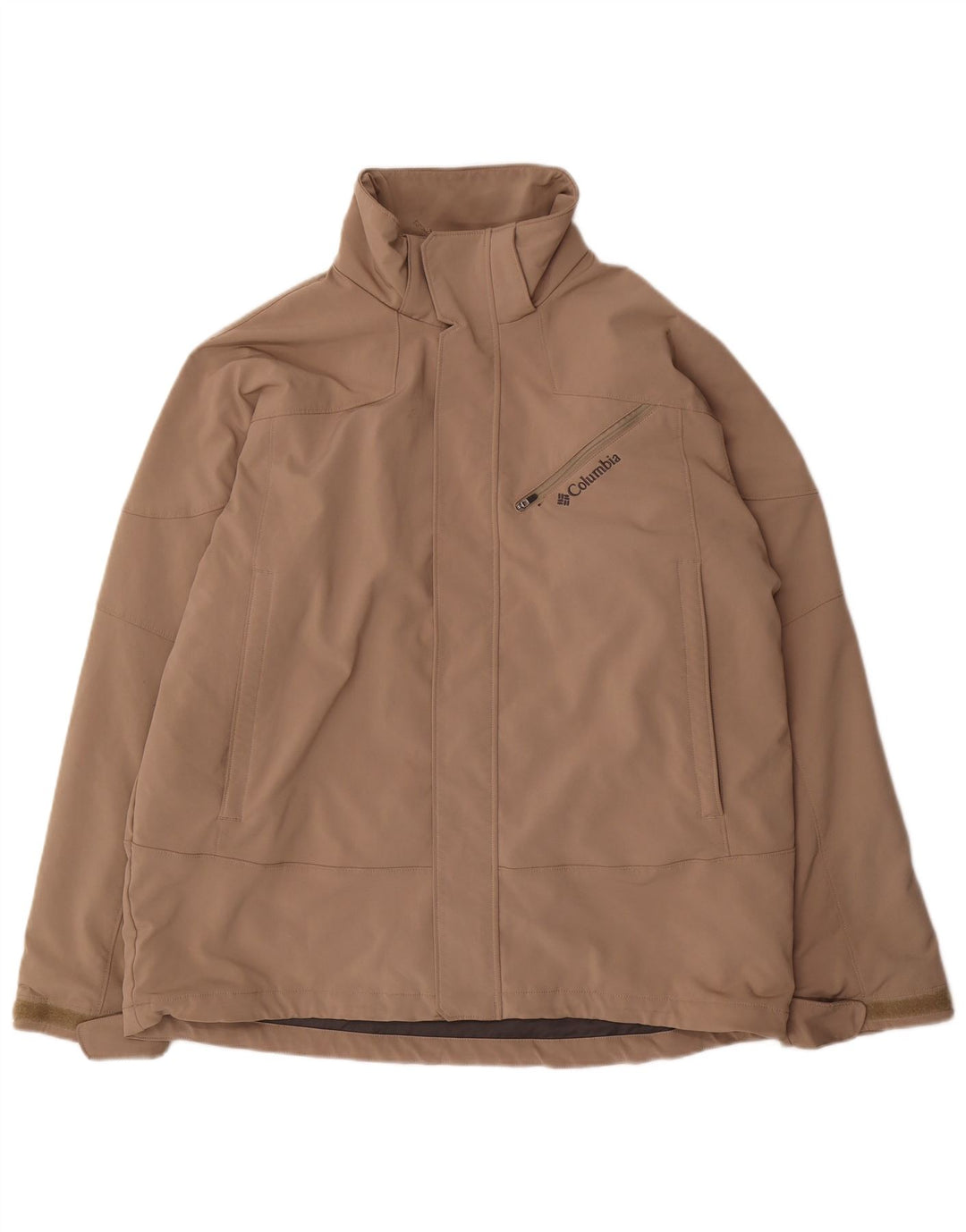 Columbia Chaqueta cortavientos para hombre UK 40 Large Beige Poliéster