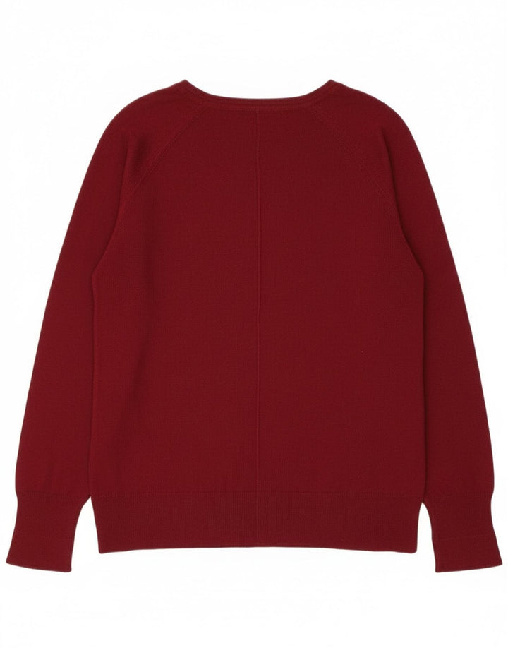 Zara - Jersey con cuello barco para mujer, talla 40, color granate mediano
