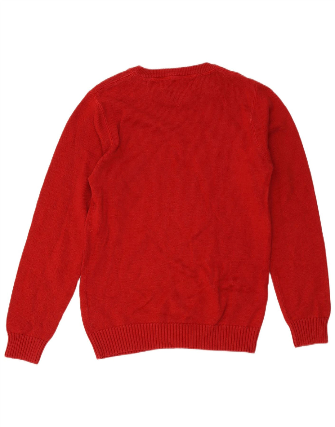 Tommy Hilfiger Jersey de cuello redondo para hombre pequeño de algodón rojo