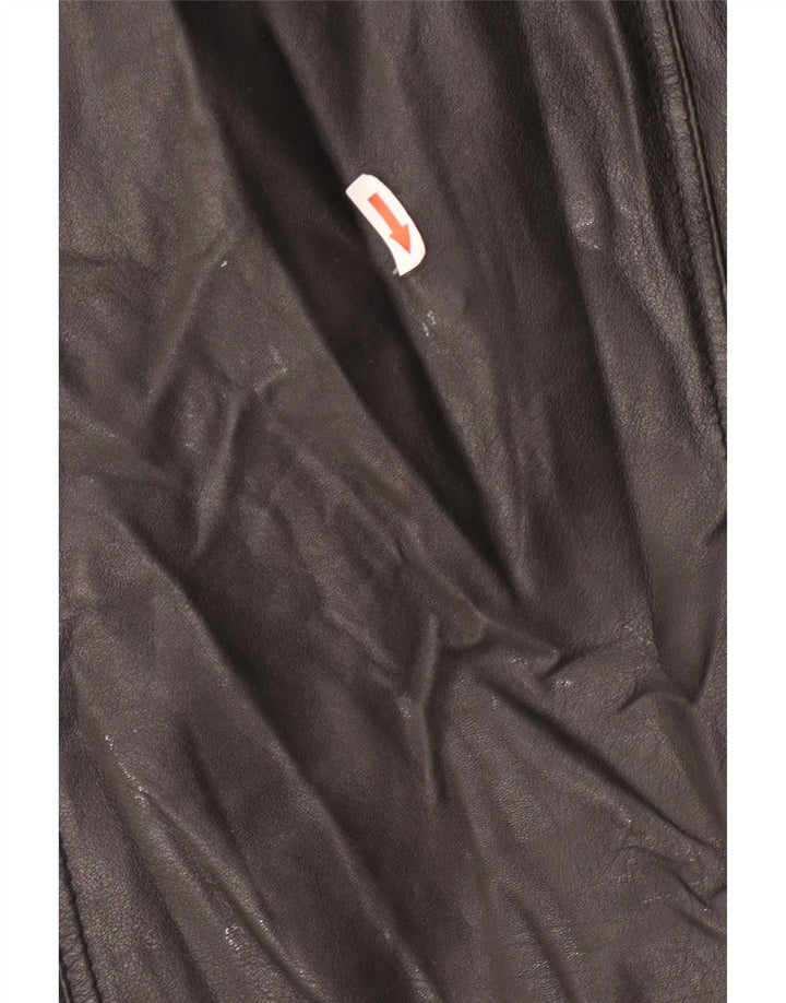 Vintage hombres chaqueta de cuero Reino Unido 36 pequeño negro