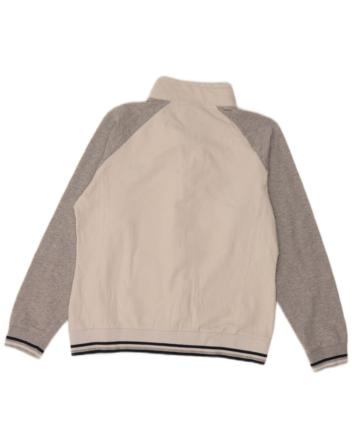 ASICS Chaqueta de chándal para mujer UK 14 Medium Off White Colorblock