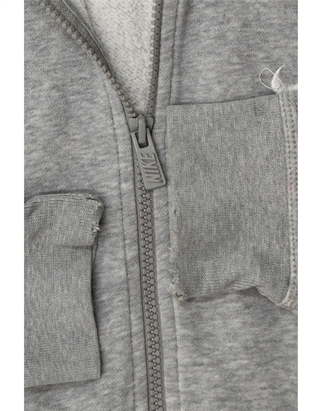 Nike - Sudadera con capucha y cremallera para hombre, algodón moteado en gris medio