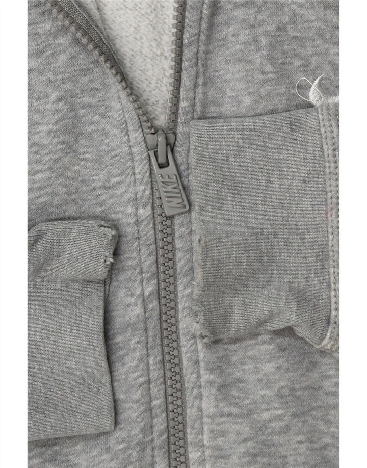 Nike - Sudadera con capucha y cremallera para hombre, algodón moteado en gris medio