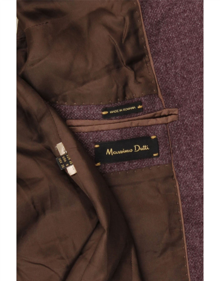 Massimo Dutti Chaqueta Blazer De 1 Botón Mujer EU 40 Mediano Morado