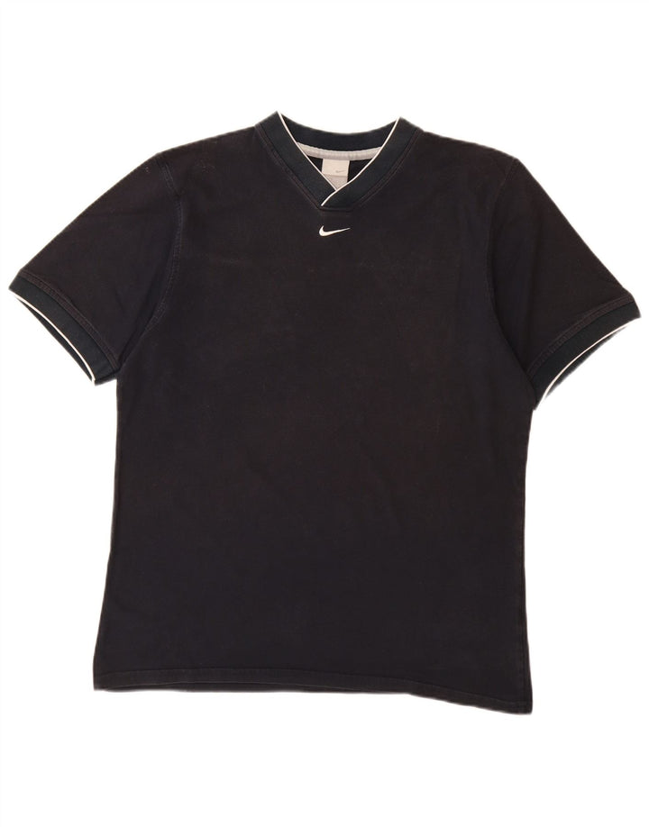 NIKE Camiseta para hombre Top UK 42/44 Large Azul marino Algodón