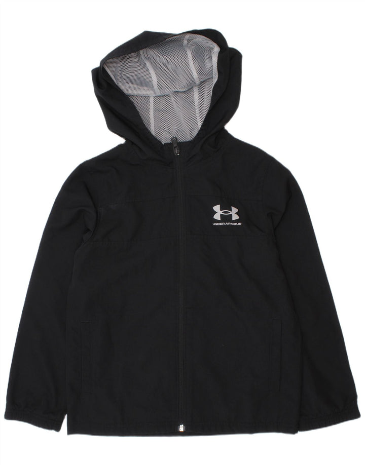 Under Armour Chaqueta impermeable con capucha para niños 7-8 años Small Black