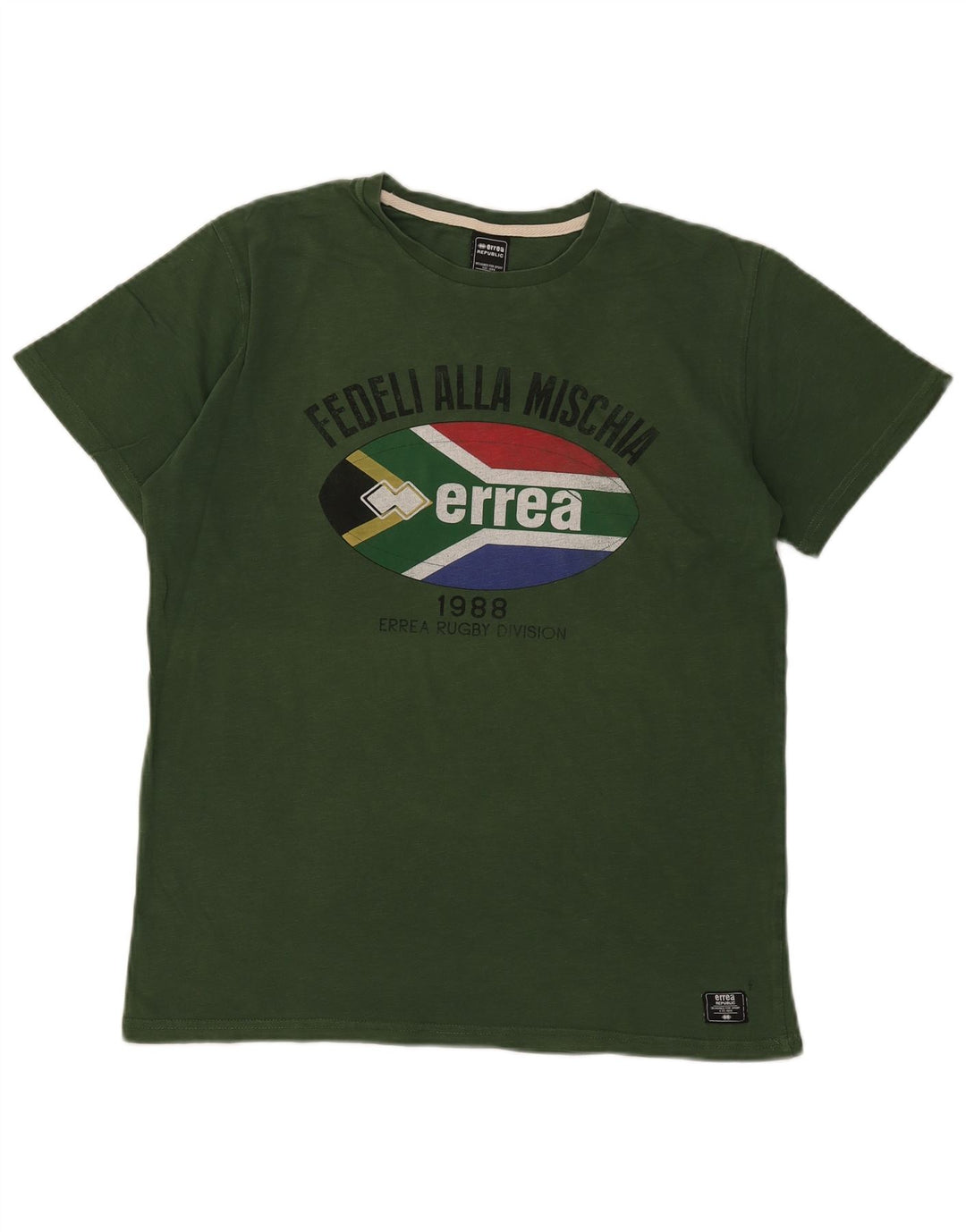 Errea - Camiseta gráfica para hombre, talla grande, verde