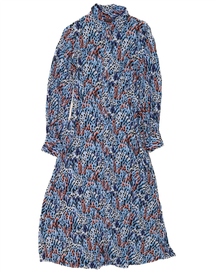 Marks & Spencer Vestido camisero de manga larga para mujer UK 42 Azul medio