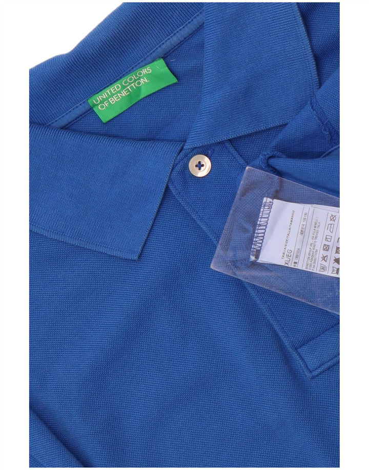 Benetton Polo Hombre XL Algodón Azul
