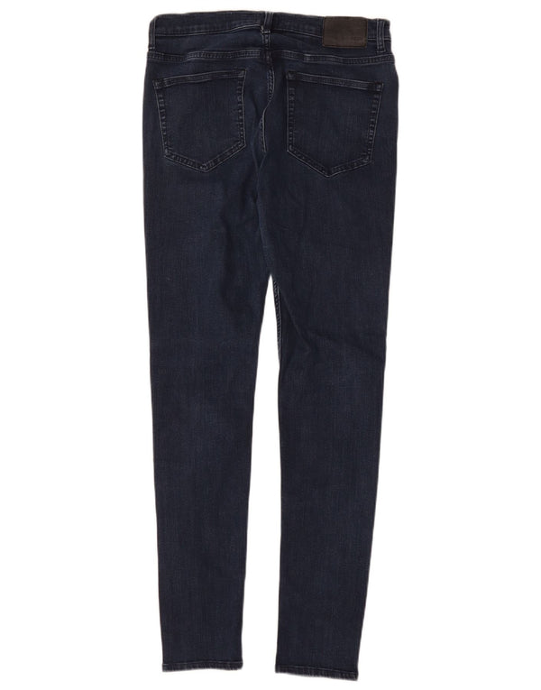 French Connection Vaqueros pitillo para mujer UK 12 Medium W30 L30 Azul marino Algodón