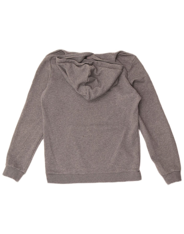 Puma - Sudadera con capucha para niño (13-14 años, algodón moteado), color gris