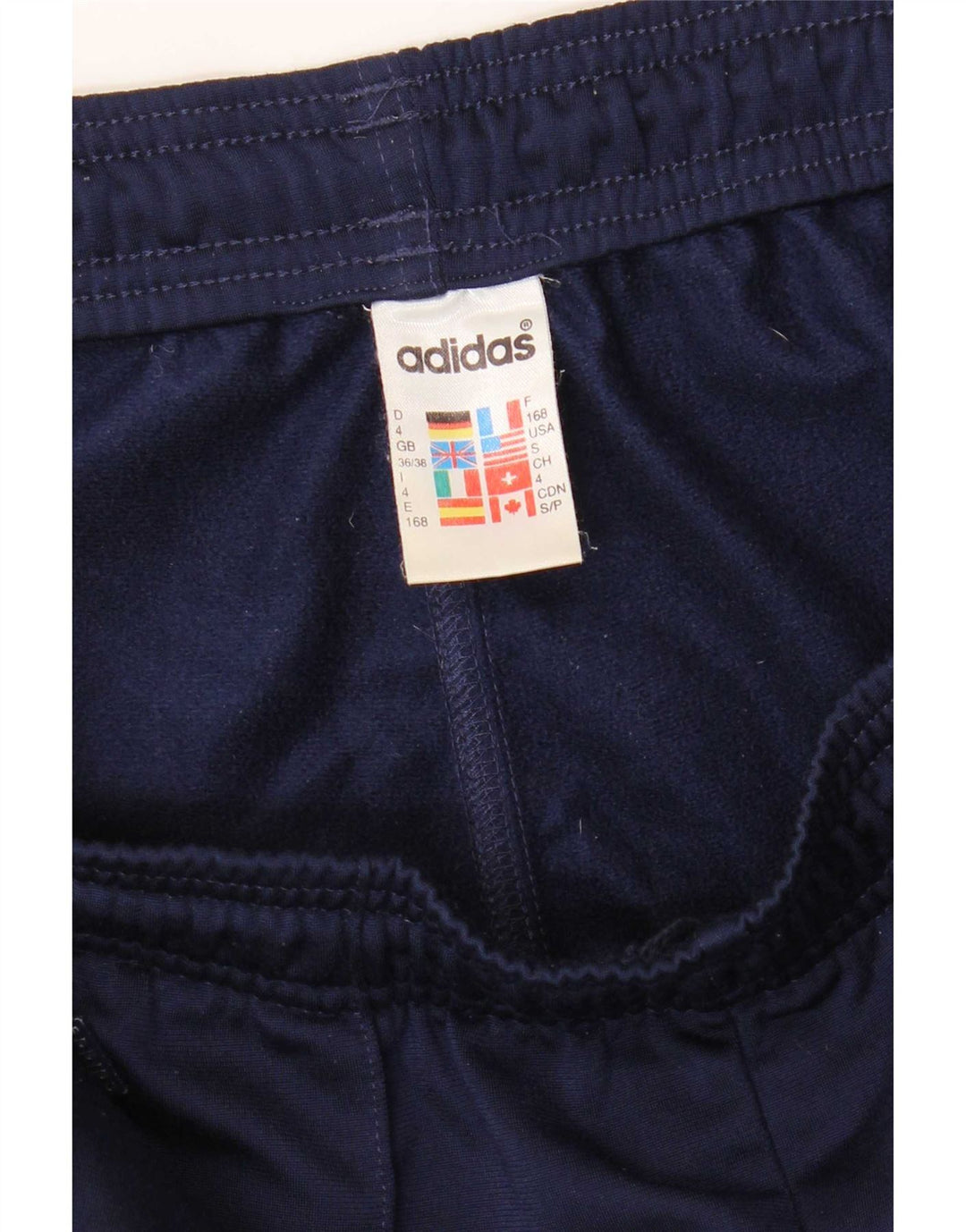Adidas Pantalones de chándal para hombre UK 36/38 Small Azul marino Poliéster