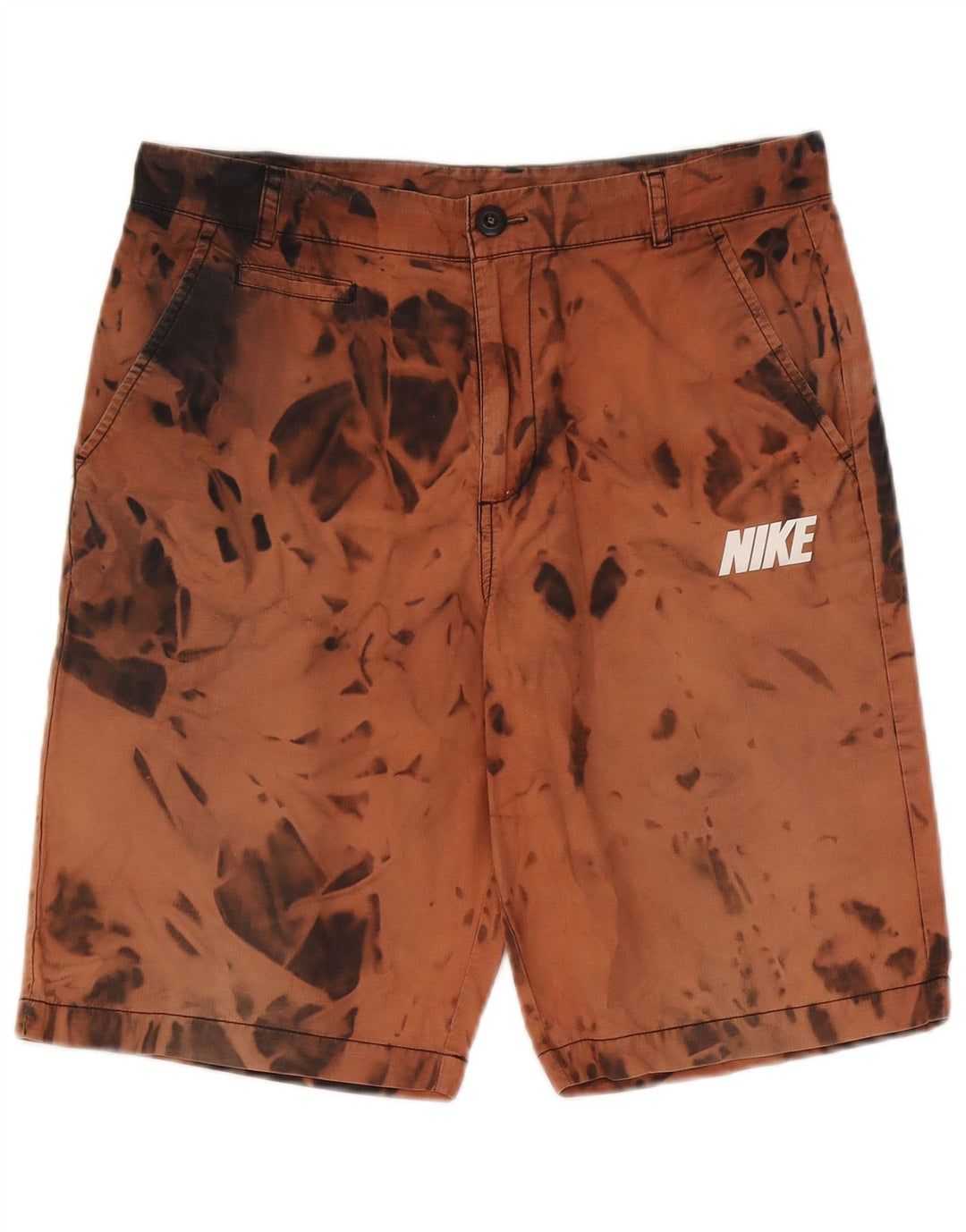 Pantalones cortos chinos Nike W30 de algodón teñido anudado en marrón medio para hombre