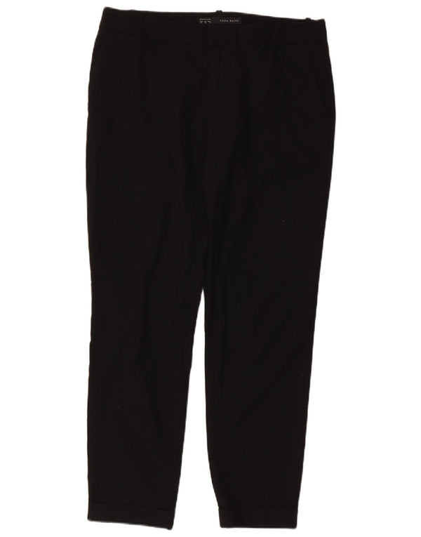 Zara Mujer Pantalones Cortos Cónicos EU 38 Small W28 L25 Negro
