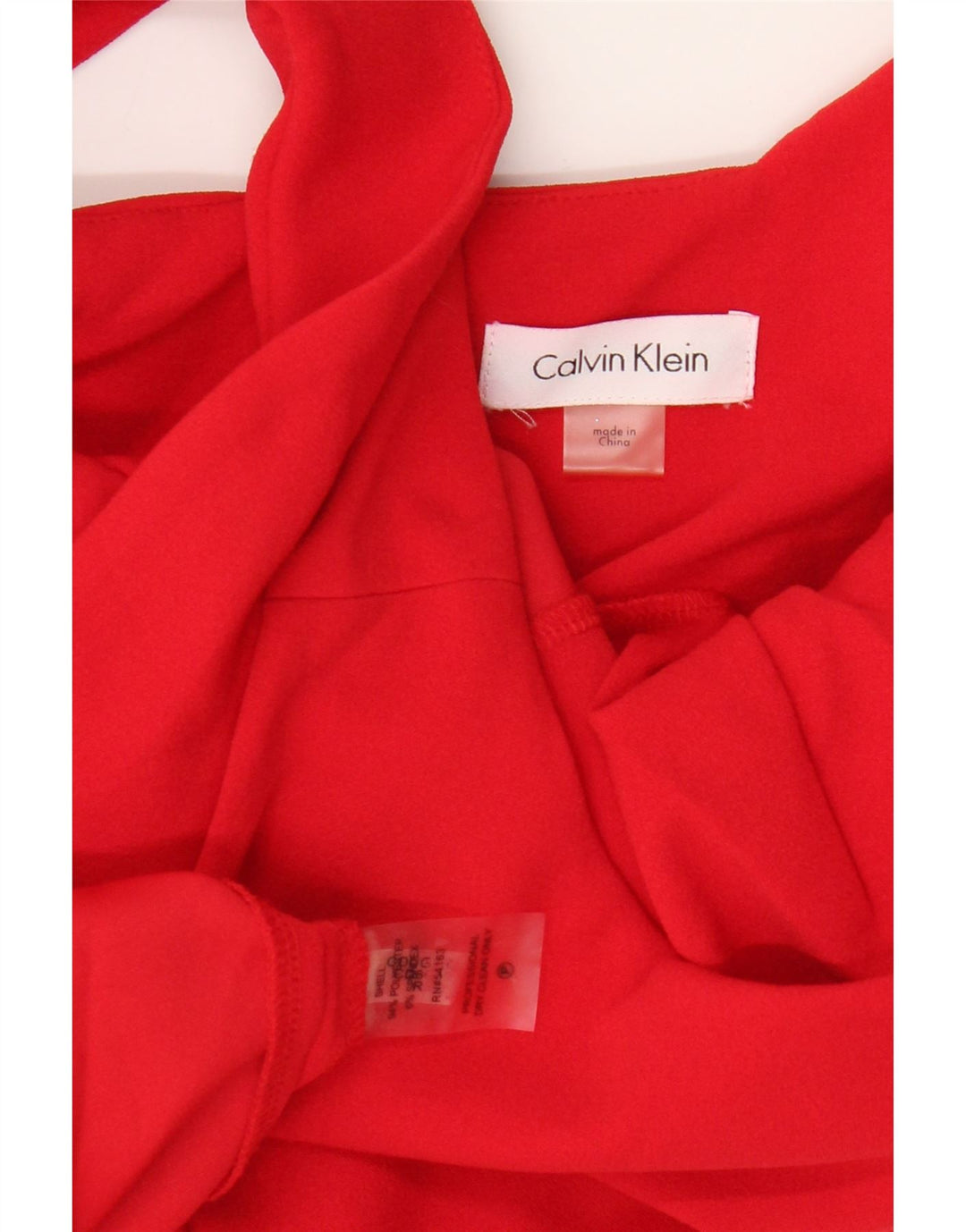 Calvin Klein Vestido tubo sin mangas para mujer UK 10 Pequeño Poliéster rojo