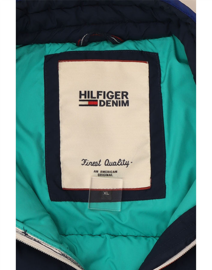 Tommy Hilfiger Chaqueta acolchada para hombre UK 42 XL Poliéster azul marino