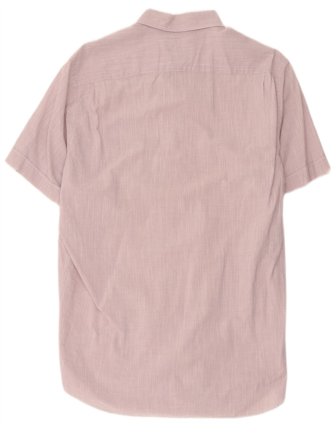 Camisa Massimo Dutti Hombre Manga Corta Algodón Rayas Rosa Medio