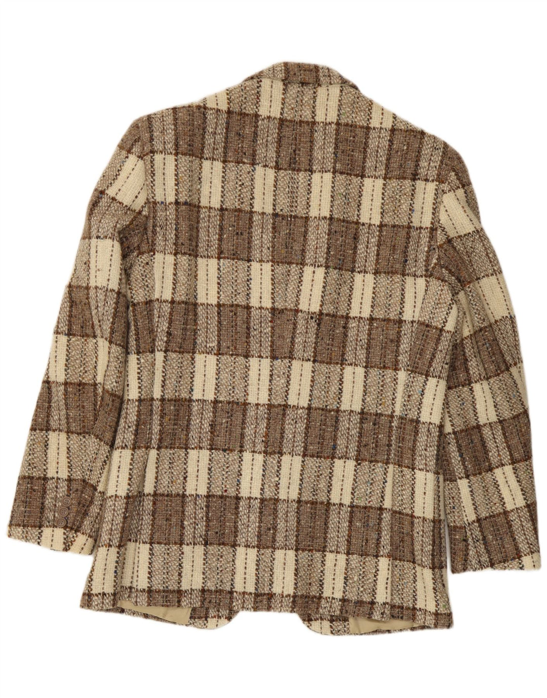 Cacharel Chaqueta tipo blazer de 2 botones para hombre IT 52 XL Lana a cuadros beige