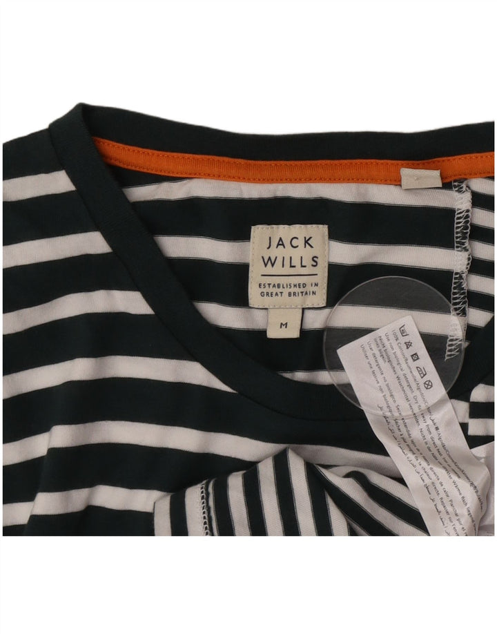 Camiseta Jack Wills Hombre Top Medium Blanco Rayas Algodón