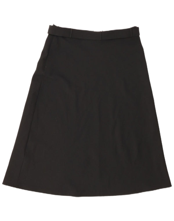 Marks & Spencer Falda Acampanada para Mujer UK 40 Grande W32 Poliéster Negro