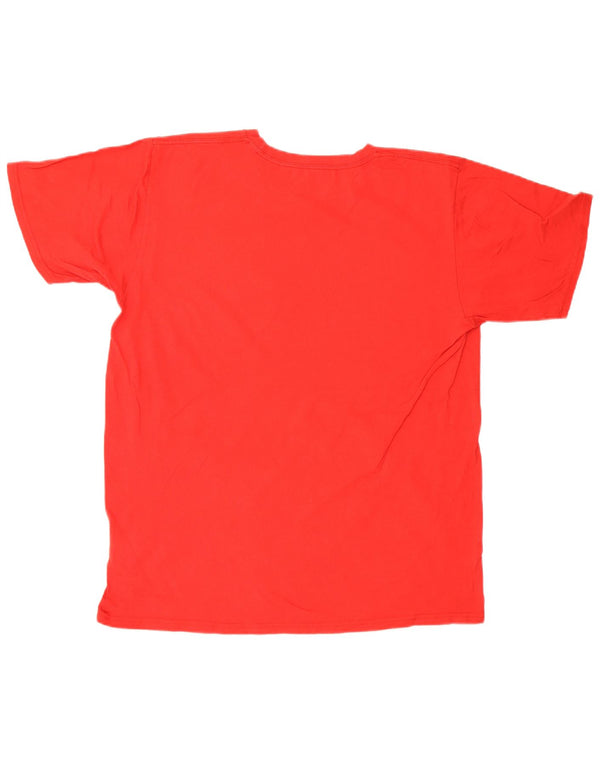 Adidas - Camiseta gráfica para hombre, talla grande, algodón rojo
