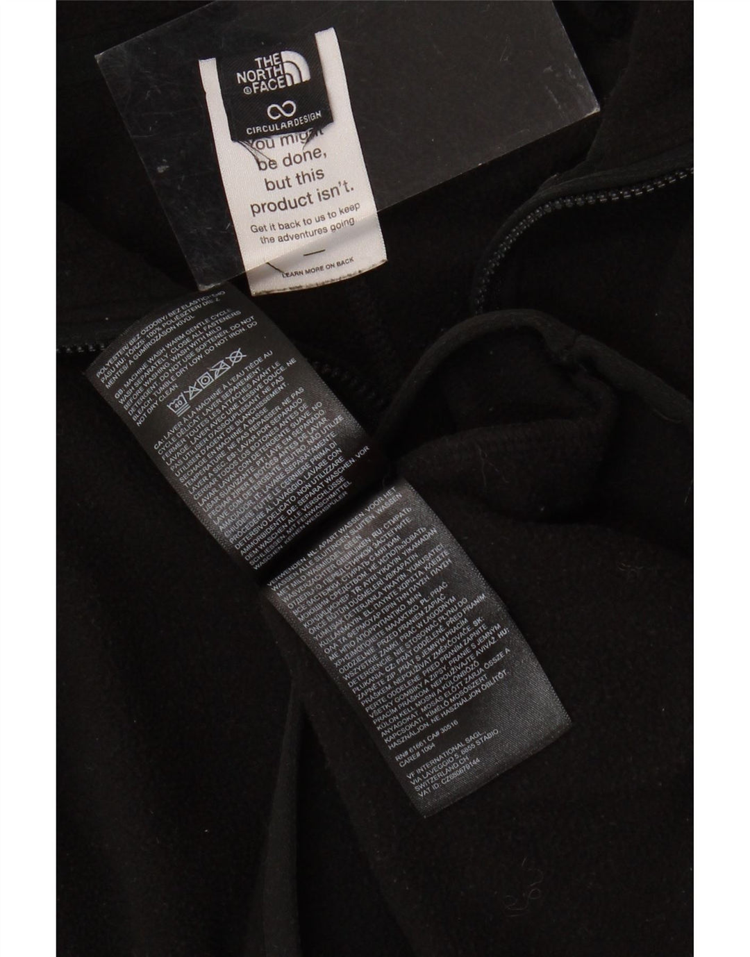 THE NORTH FACE Jersey polar con cremallera y cuello para niña 12-13 años Negro Poliéster