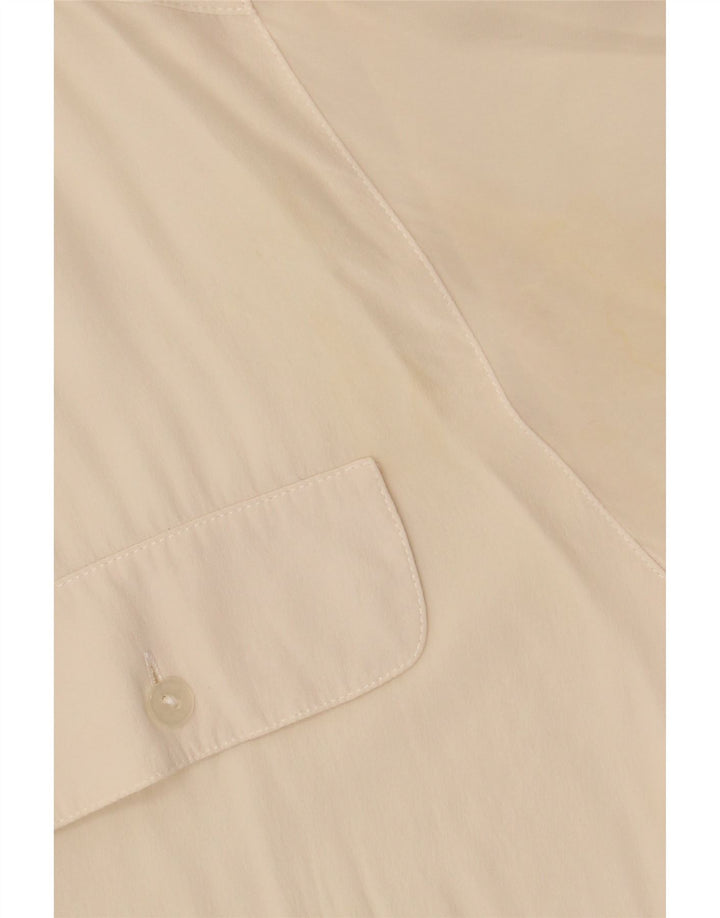 VINTAGE Camisa de Mujer Reino Unido 12 Medio Blanco Apagado