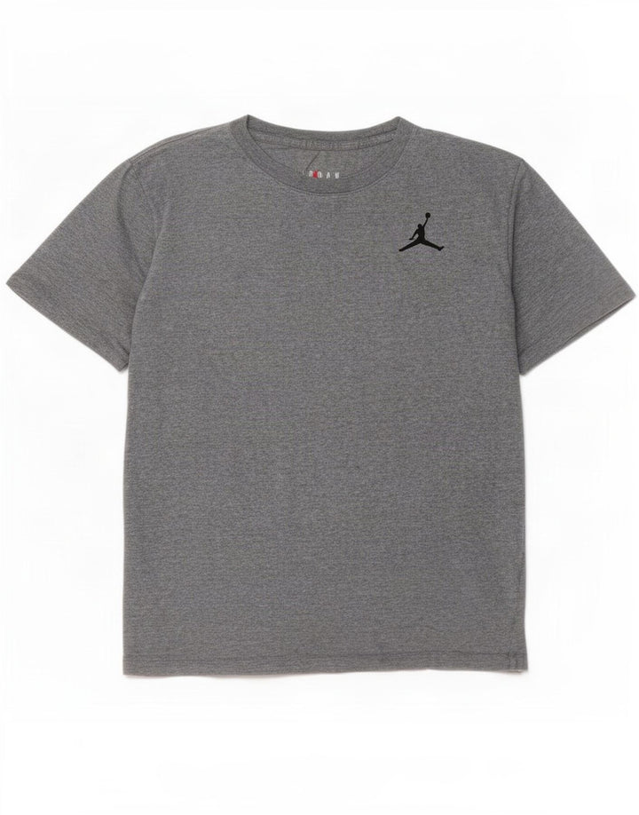 Jordan - Camiseta para hombre, talla grande, algodón gris