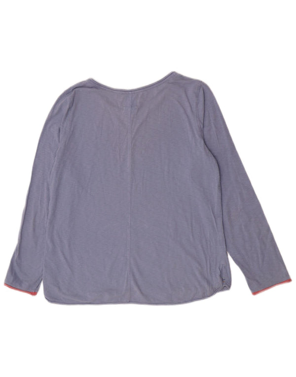 White Stuff Top para mujer de manga larga UK 42 Algodón azul medio