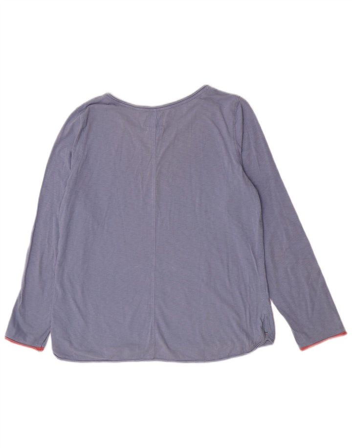 White Stuff Top para mujer de manga larga UK 42 Algodón azul medio
