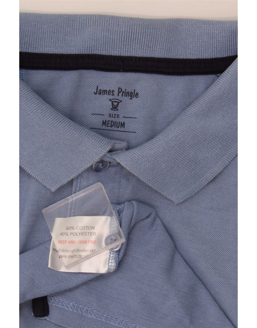 James Pringle Polo Hombre Algodón Azul Medio