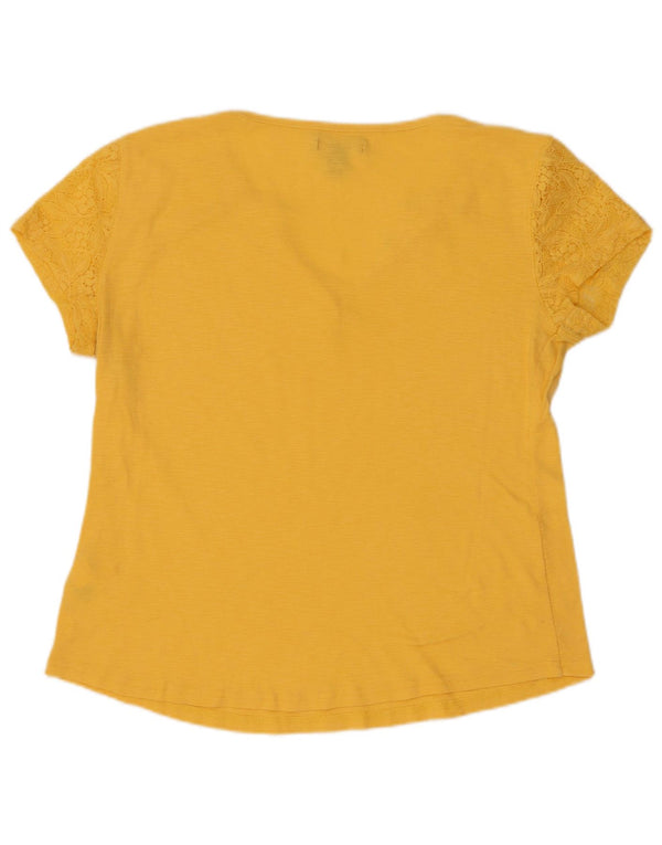 Chaps Camiseta para mujer Top UK 40 Large Yellow Floral Nylon