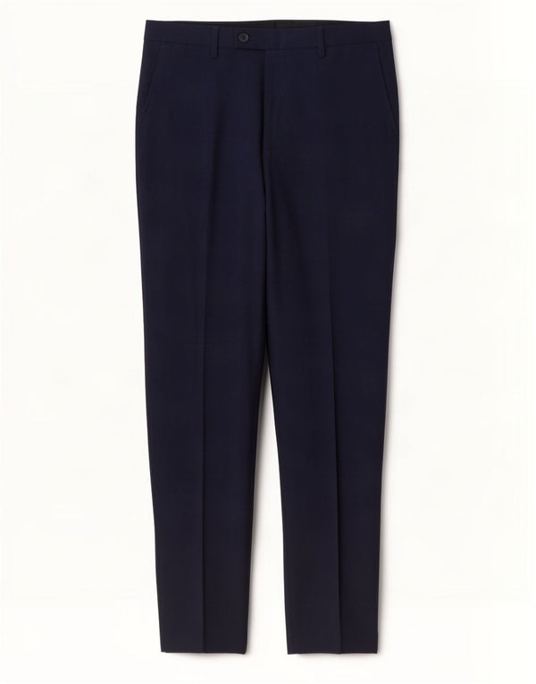 Marks & Spencer Pantalones de traje ajustados y entallados para hombre W34 L33 Azul marino
