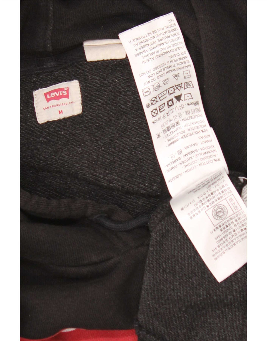 Levi's Hombre Sudadera Con Capucha Gráfica Jersey De Algodón Negro Mediano