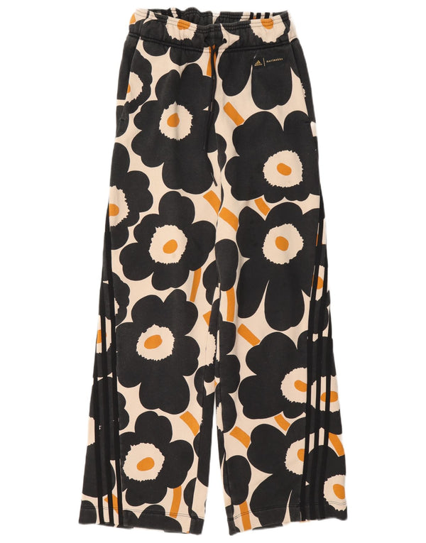 Adidas Mujer Marimekko Graphic Chándal Pantalones UK 8/10 Small Off White