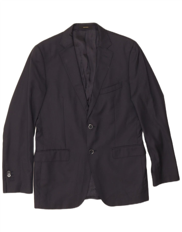 Massimo Dutti Chaqueta Blazer De 2 Botones Para Hombre EU 48 Mediana Lana Azul Marino