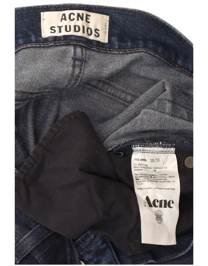 Acne Studios Vaqueros ajustados para hombre W30 L32 Algodón azul marino
