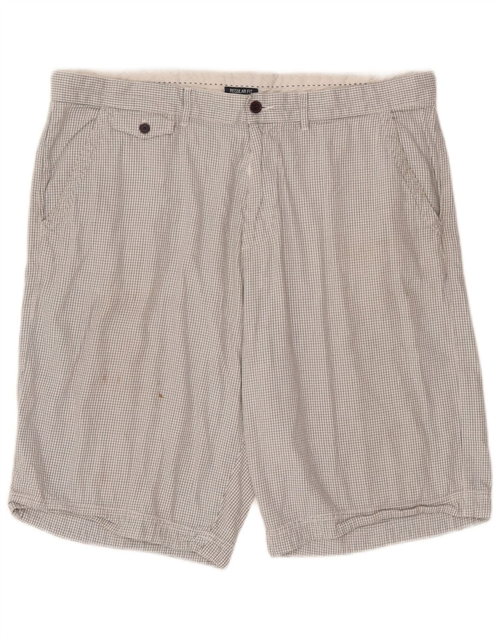 Champion Pantalones cortos chinos de ajuste regular para hombre 2XL W42 White Check