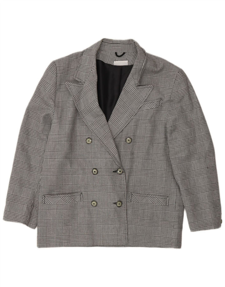 Peggy Page Chaqueta Blazer para Mujer Reino Unido 44 Grande Gris Pata de Gallo