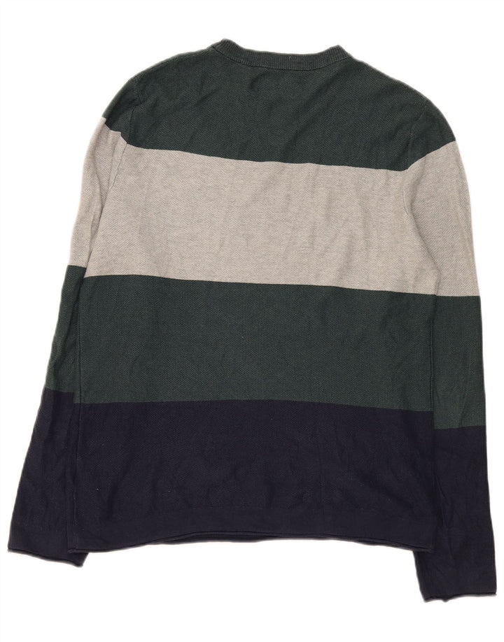Jack & Jones Hombre Top Manga Larga Grande Algodón A Rayas Multicolor