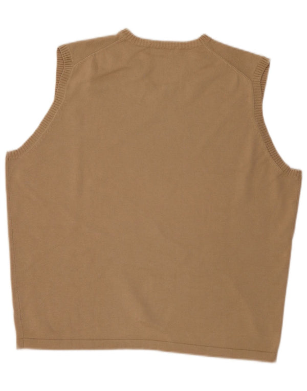 Zara Hombre Chaleco Camiseta Sin Mangas Grande Beige