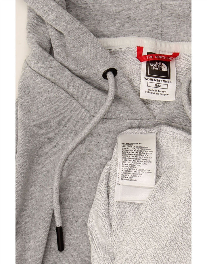 THE NORTH FACE Jersey con capucha y gráfico corto para mujer UK 40 Algodón gris medio